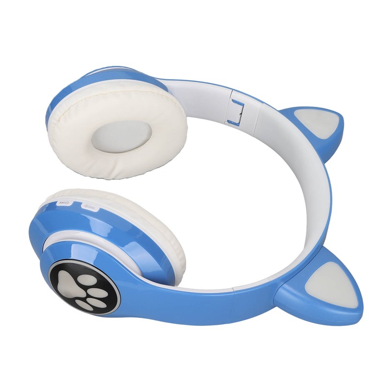 LXB39C Kids Headphone Bluetooth 5.0 Foldable Wireless Glowing Music Cat