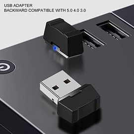 Bluetooth USB Adapter, Bluetooth 5.3 Dongle Transmitter Receiver, Driver Free Bluetooth Adapter for PC Laptop Desktop Computer
