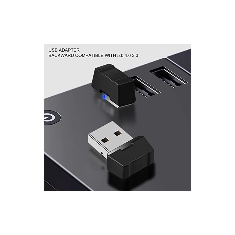 Bluetooth USB Adapter, Bluetooth 5.3 Dongle Transmitter Receiver, Driver Free