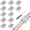 RUNCCI-YUN 12Pack led Light Strips Connectors 10mm 2 Pin Solderless