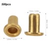 500Pcs Hollow Rivets Through Hole Copper Hollow Rivets Grommets Double