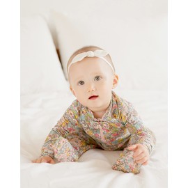 VAENAIT BABY Toddler Boys Girls Solid Footie Pajama Cozy Modal Floral 3-6M