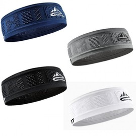 1+1 Golf AeroMove Headband Sports Sweatband for Hiking Tennis Pilates Navy/Gray
