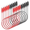 Cleqee 10PCS Alligator Clips Electrical Test Leads Dual Ended Crocodile