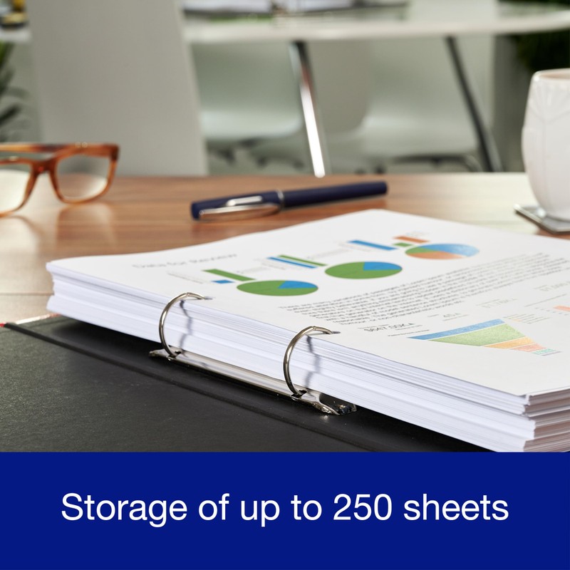 Oxford Premium A4 Ring Binders, Charcoal Black 2 Pack Folders