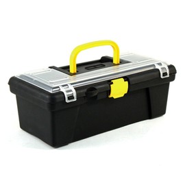 ToolTreaux Portable Plastic Dual Compartment Craft Organizers and Storage Tool Box, 11.5 Inches