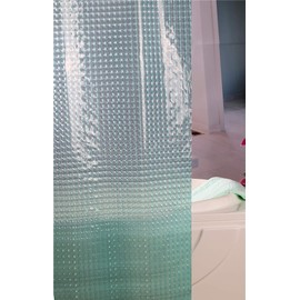 Teal Waterproof PEVA Plastic Shower Curtain Liner Heavy Duty No Chemical Smell 12 Rustproof Grommets Holes with 12 C Hooks 72 x 72 inches (Teal)