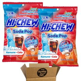 (Pack of 2) Hi Chew Soda Pop Ramune Candy, Individually Wrapped Cola Flavored Japanese Candies