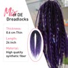 24 Inch Mixed 3 in 1 DE Dreadlock Extensions(Ombre Deep