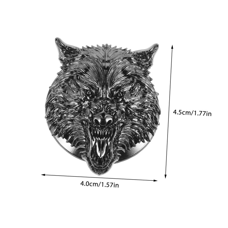 FOYTOKI Accessories Wolf Head Push to Start Button Cover for