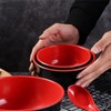 FISDEN 10 Pack Miso Soup Bowl with Spoon, Unbreakable Melamine