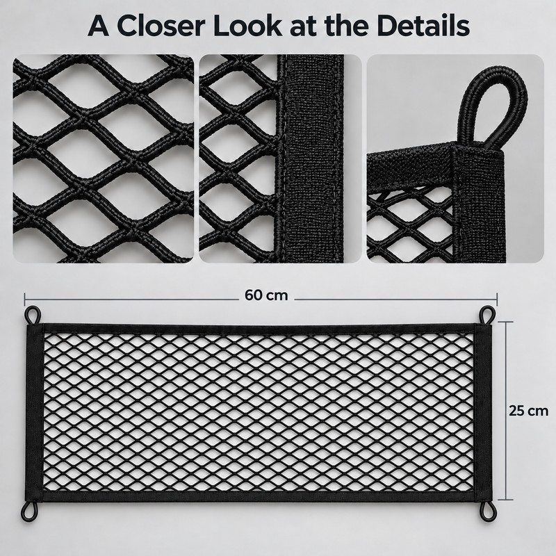 2-Pack Stretchable Car Trunk Cargo Nets for Vehicle Storage –