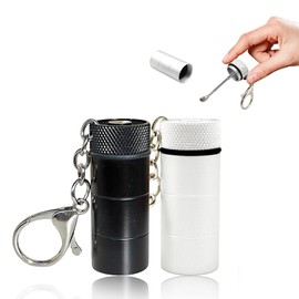 AABDTYYD 2 Pack Aluminium Mini Sealed Container with Spoon, Snuff Bottle with Spoon for Spices and Powders, Portable Mini Spoons Accessory Kit