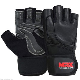 MRX Weight Lifting Gloves are Premium Quality Cowhide Leather with Long Wrist Straps – Gym Gloves, Workout Gloves, Exercise Gloves for Powerlifting, Fitness, Cross Training for Men & Women