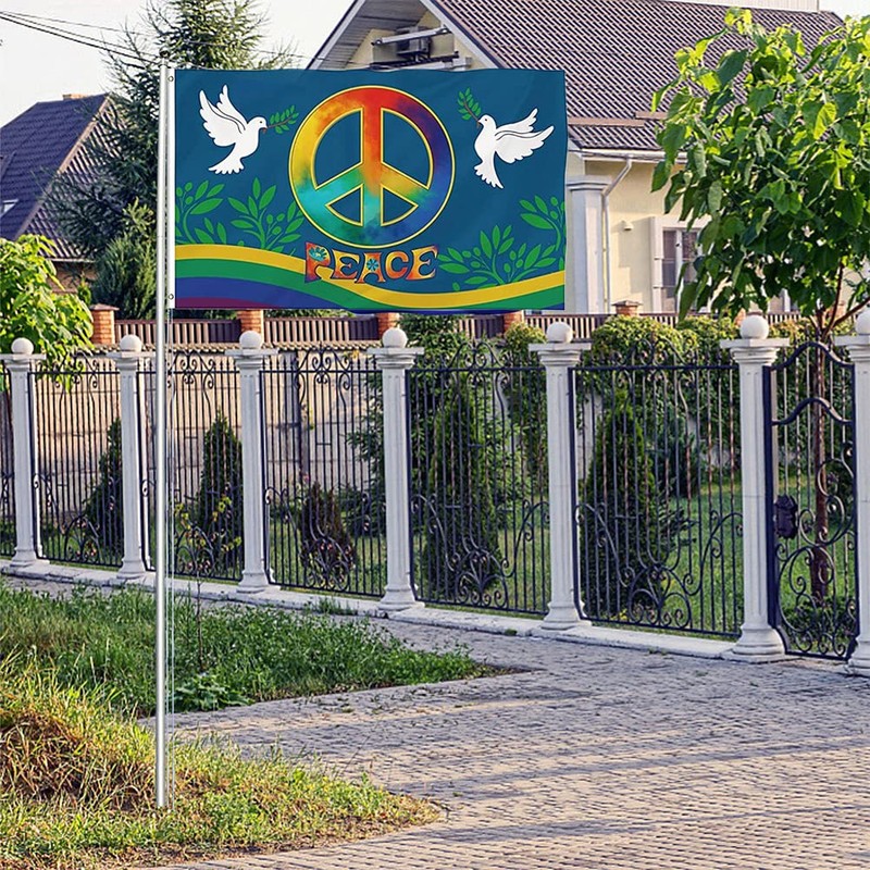 ariarly World Peace Flag Double Sided and Double Stitched Flags