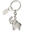 SILBERKANNE Elephant Keyring with Engraving Plate 9 x 4 cm