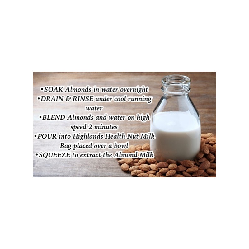 Highlands Health Nut Milk Bags for Almond milk or Cold