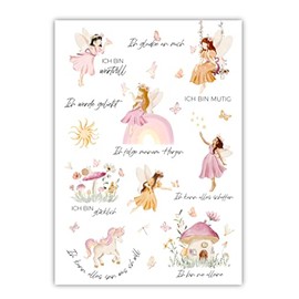 Affirmationsposter A4 | Affirmationen f√ºr Kinder | Bilder Kinderzimmer Deko | Poster | Kinderposter (Feen)