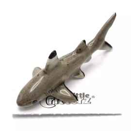 Little Critterz Black - Tip Shark "Guardian" - Miniature Porcelain Figurine