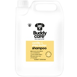 Buddycare Vanilla & Shea Butter Dog Shampoo by Buddycare | Moisturising Shampoo for Dogs | Vanilla & Shea Butter Scented | with Aloe Vera and Pro Vitamin B5 (169.07oz)