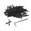 iexcell 100 Pcs M3 x 25mm Thread Pitch 0.5 mm