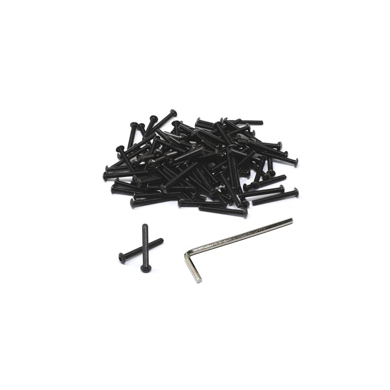iexcell 100 Pcs M3 x 25mm Thread Pitch 0.5 mm