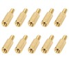 LOYELEY Brass Hex Standoff Spacer M4x10mm + 6mm Brass Hex
