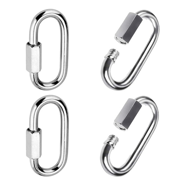 WJELAORY Carabiner, 304 Stainless Steel, Ring Catch, Quick Link, Carabiner,