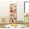 DINFOX 6 Tier Behind The Door Bookshelf, Kids Bookcase Rack