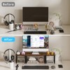 Aothia Wood Desktop Shelf for Top of Desk - 2-Tier