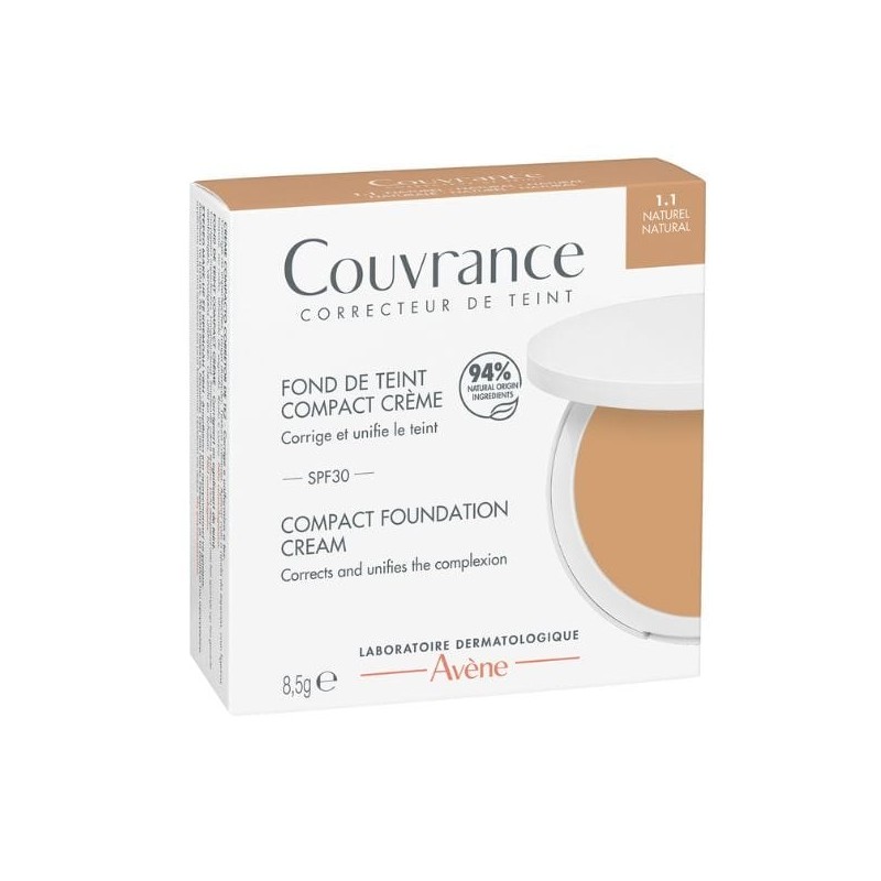 Avene Couvrance Compact Foundation Cream SPF30 1.1 Natural 8.5 gr