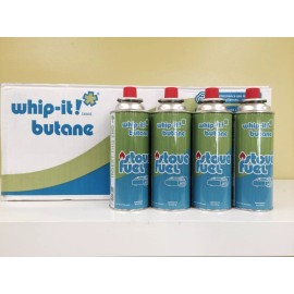Whip-it WHIP BUTANE FUEL GAS GASONE PORTABLE CAMPING STOVE 8 OZ 8 CANS IT
