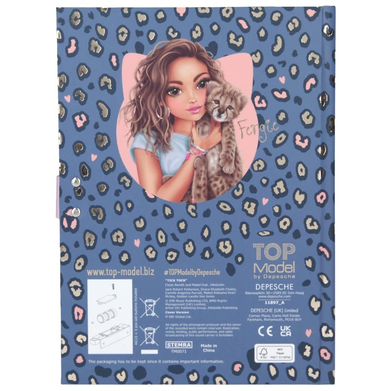 Depesche 11897 TOPModel Secret Code Diary in Blue with Model