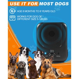 Anti Barking Device for Dogs, Ultrasonic Dog Barking Control Devices Up to 50 Ft Range with 3 Modes, Rechargeable Waterproof Bark Deterrent Box, Dog Barking Silencer for All Dogs Indoor Outdoor