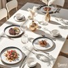 Sweese 12 Piece Dinnerware Sets for 4 - Porcelain Plates
