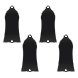 The Lord of the Tools 4PCS 3 Ply Bell Shaped Guitar Truss Rod Cover Plate 2 Holes for Most Guitars and Bass Replacement Accessory No Screws Center Hole Distance 52mm