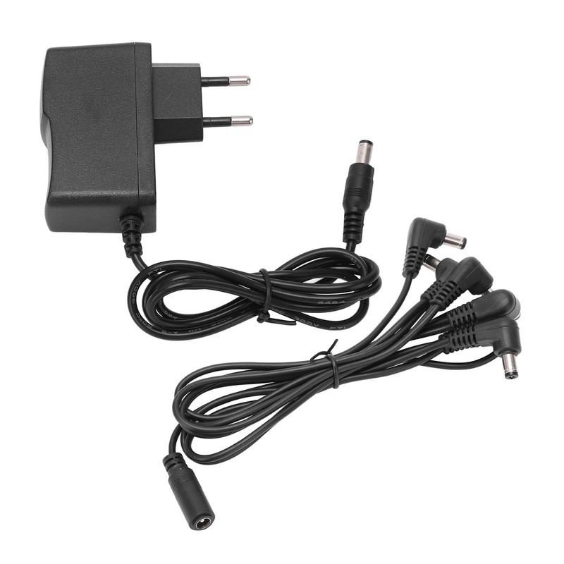 Guitar Effect Pedal Power Supply Adapter 6 Way Daisy Chain