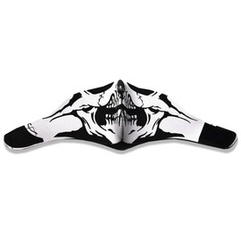 WHITE FANG FG008 Men's Face Guard, Autumn & Winter, Cold Protection, UV Protection, Skull, Cycling, Sports, Black