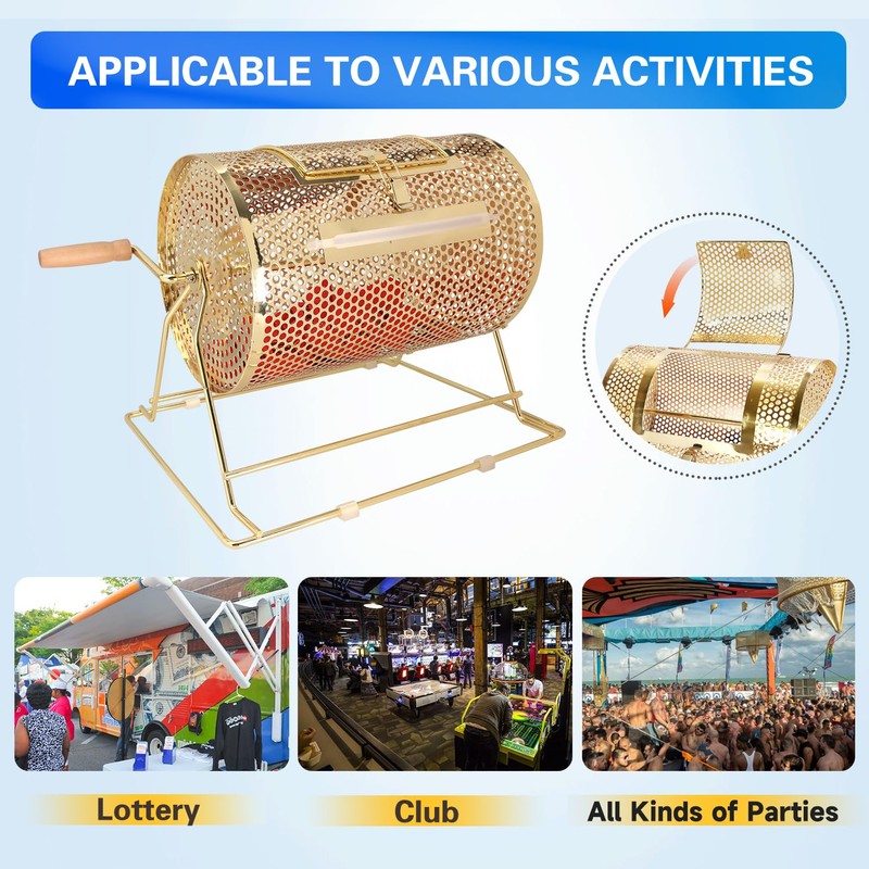 GSE Games & Sports Expert Brass Raffle Drum, Professional Raffle