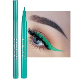 Green Eyeliner, Waterproof Coloured Eyeliner Pencil, Long Lasting Green Liquid Eyeliner, Matte High Pigmented Quick Dry, Professional Liquid Eye Liner Christmas Eye Makeup for Women