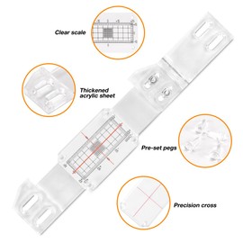 Plus Corner Tell Tale Crack Monitor - Clear Concrete Crack Monitoring Record with Black/Red Design and 0mm Graduation Marks - Ideal for Standard Crack and Corner Tell Tale Recording (3 Piece)