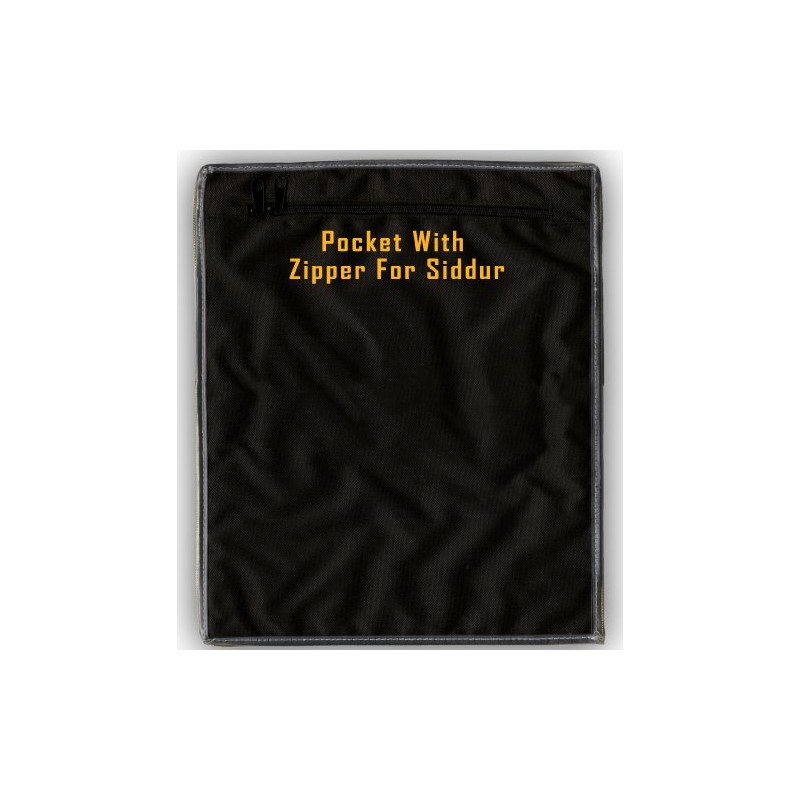 Tefillin Plastic Zippered Protector/Clear Front and Canvas Back