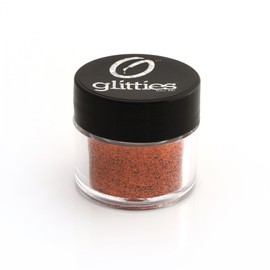 GLITTIES - Golden Orange - Holographic Loose Fine Glitter Powder (.008") - Great for Nail Art, Nail Polish, Gel, Gel Polish or Acrylic Nail Powder - Solvent Resistant - (10 Gram Jar)