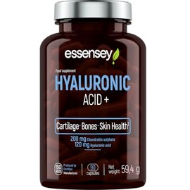 ESSENSEY - Kapseln mit Hyaluronsäure I Hyaluronsäure 120 mg I 90 Kapseln I L-Prolin 100 mg I Vitamin C 100 mg I 90 Tagesdosen I Leicht zu schlucken