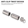 SanThree Keychain Pure Titanium Pill Holder Case, Portable Small 2
