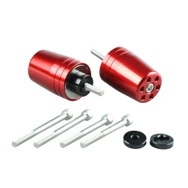 POSH 031979-02-10 Motorcycle Handlebar End, Ultra Heavy Bar End, For Genuine Honda/Suzuki Handles, M6 Type, CB1300SF/SB, CB400SF, etc. Red