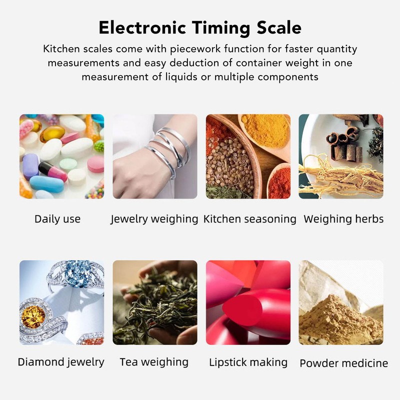Coffee Scale Kitchen Electronic LCD Display Automatic Timing for Food