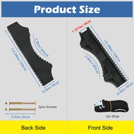 awagas Rubber Steep Ladder Accessory Large Ladder Stabilizer with Strap and Screws Ladder Poles Non-Slip Mat for Telescopic Ladder, Single Straight Ladder, Engineering Ladder, Enhance Stability