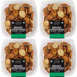 Barkery 4 PACK - Organic Everything Bagel Chips 15 Oz, Schwartz Brothers Bakery
