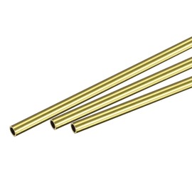 sourcing map Brass Round Tube 4 mm Outer Diameter 0.5 mm Wall Thickness 200 mm Length Tube Pack of 3